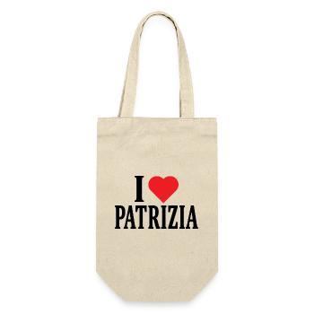 t-shirt I love Patrizia t-shirt idée cadeau - Sac à bouteille - nature - Devant