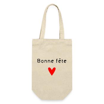 OMA. MUTTERTAG. ALLES GUTE ZUM OMA-TAG. ICH LIEBE DICH - Geschenkbeutel für Flaschen - Natur - Vorne