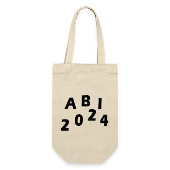 Abi 2024 - Geschenkbeutel für Flaschen - Natur - Vorne