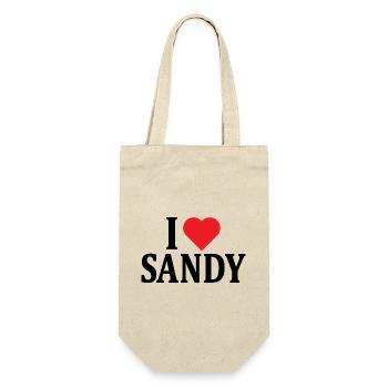 t-shirt I love Sandy t-shirt gift idea - Gift Bag for Bottles - nature - Front