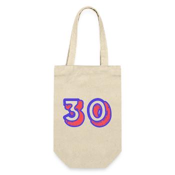 30. 30 YEARS. 30th ANNIVERSARY. 30TH ANNIVERSARY. - Gift Bag for Bottles - nature - Front
