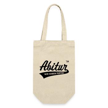 Abitur 2024 – Wir Haben Fertig! (Schule / Black) - Geschenkbeutel für Flaschen - Natur - Vorne