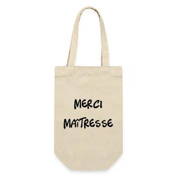 VIELEN DANK. GELIEBTE. DANKE HERRIN. GELIEBTE - Geschenkbeutel für Flaschen - Natur - Vorne