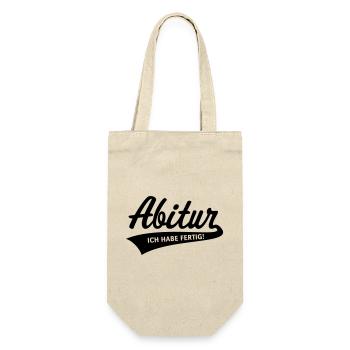 Abitur – Ich Habe Fertig! (Schulabschluss / Black) - Geschenkbeutel für Flaschen - Natur - Vorne