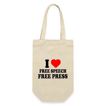 i love free speech free press - Sac à bouteille - nature - Devant