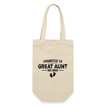 Promoted To Great Aunt 2025 Funny For New Aunt - Sac à bouteille - nature - Devant
