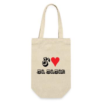 J'aime ma maman - Sac à bouteille - nature - Devant