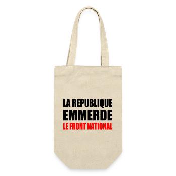 la republique emmerde le front national - Sac à bouteille - nature - Devant