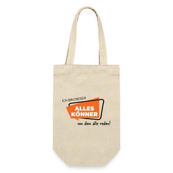 Ich bin dieser Alleskönner von dem alle reden - Geschenkbeutel für Flaschen - Natur - Vorne