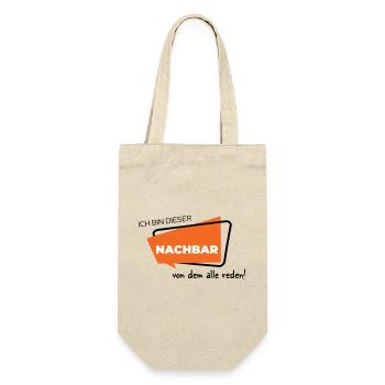 Ich bin dieser Nachbar von dem alle reden - Geschenkbeutel für Flaschen - Natur - Vorne