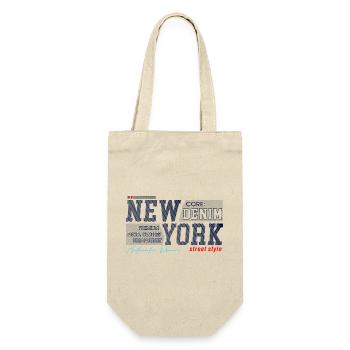 New York Street Style Denim Design - Gift Bag for Bottles - nature - Front