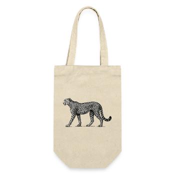 Motif léopard noir et blanc - Sac à bouteille - nature - Devant