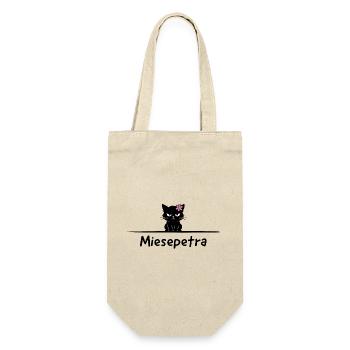 Miesepetra Wortspiel Petra Miesepeter - Geschenkbeutel für Flaschen - Natur - Vorne