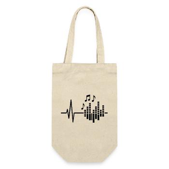 Music Heartbeat, conception d’art au trait pour les musiciens - Sac à bouteille - nature - Devant