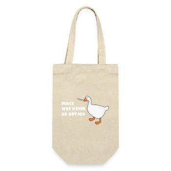 Goose – Frieden war nie eine Option - Geschenkbeutel für Flaschen - Natur - Vorne
