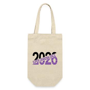 Super_grandma_since_2026 - Geschenkbeutel für Flaschen - Natur - Vorne