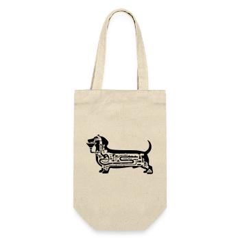Dachshund Digestion Dog Art - Gift Bag for Bottles - nature - Front