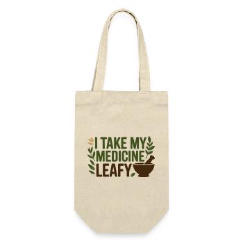 Herbalist I Take My Medicine Leafy Professional  - Gift Bag for Bottles - nature - Front