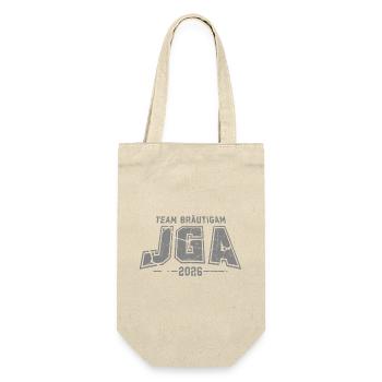 Team Bräutigam JGA 2026 Junggesellenabschied - Geschenkbeutel für Flaschen - Natur - Vorne