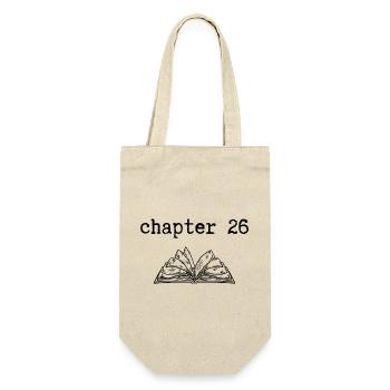 chapter 26 Geburtstag - Geschenkbeutel für Flaschen - Natur - Vorne