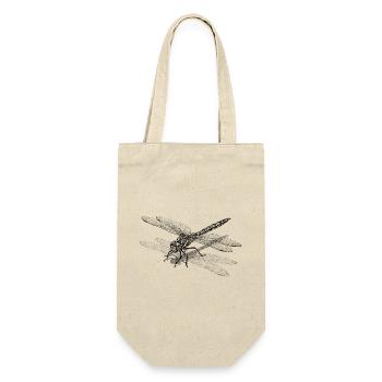 Dragonfly Dotwork Graphic - Minimalist Motif - Gift Bag for Bottles - nature - Front