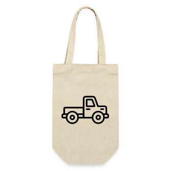 Lkw - Geschenkbeutel für Flaschen - Natur - Vorne