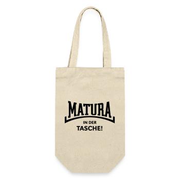 Matura – In Der Tasche! (Maturant Konkav / Black) - Geschenkbeutel für Flaschen - Natur - Vorne