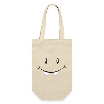 Black and white smile with teeth - Gift Bag for Bottles - nature - Front