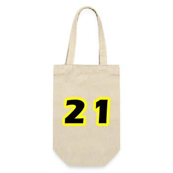 21 Number Symbol - Gift Bag for Bottles - nature - Front