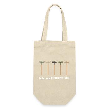 Leiter vom Rechenzentrum Gartenoutfit Gartenarbeit - Geschenkbeutel für Flaschen - Natur - Vorne