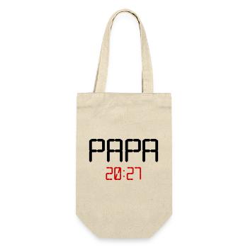 Baby Papa 2027 - Geschenkbeutel für Flaschen - Natur - Vorne