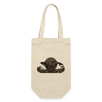 Mechanical Whale with Knots and Red Crystal - Gift Bag for Bottles - nature - Front