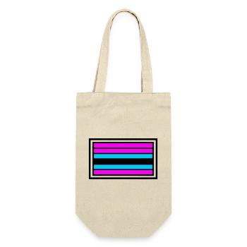 Pride Flag Stripe Logo - Gift Bag for Bottles - nature - Front