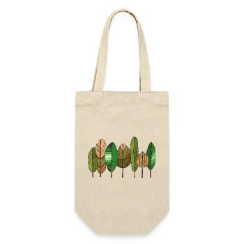 Baum - Geschenkbeutel für Flaschen - Natur - Vorne