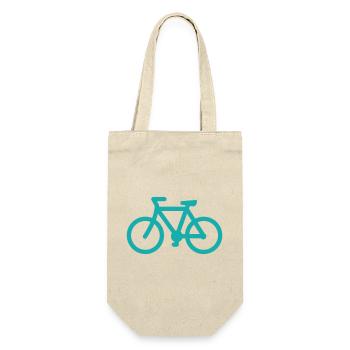 bike - Geschenkbeutel für Flaschen - Natur - Vorne