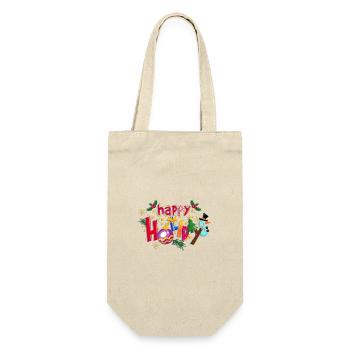Joyeuses Fêtes T-shirt à capuche conception - Sac à bouteille - nature - Devant