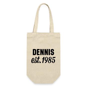 Dennis est 1985 - Geschenkbeutel für Flaschen - Natur - Vorne