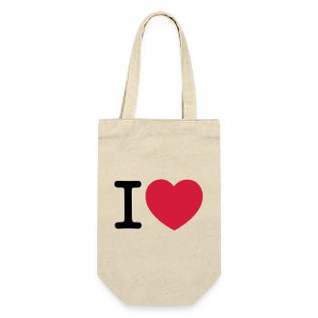I Love... - Gift Bag for Bottles - nature - Front