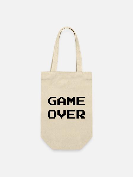 Game Over / Geek / Gaming / Gamer / Gamer / Player - Geschenkbeutel für Flaschen - Natur