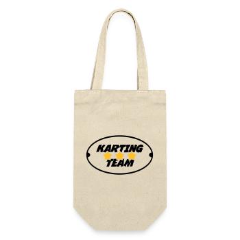 Go-Kart / Karting / Kart / Fahrer - Geschenkbeutel für Flaschen - Natur - Vorne