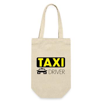 Taxi Fahrer - Geschenkbeutel für Flaschen - Natur - Vorne