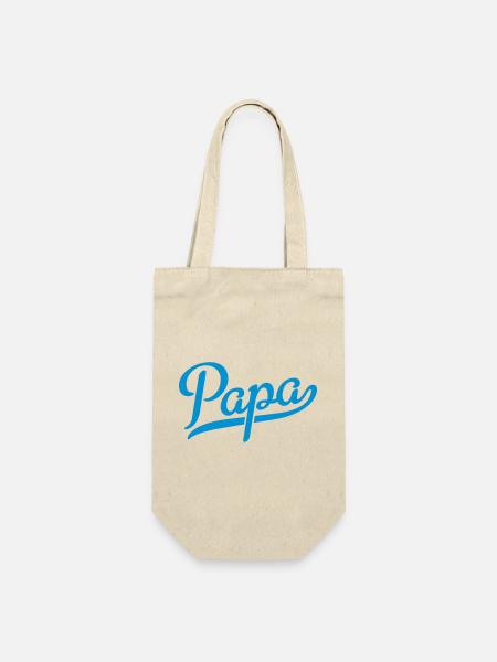 papa - Geschenkbeutel für Flaschen - Natur
