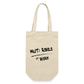 MUT Rebels schwarz - Geschenkbeutel für Flaschen - Natur - Vorne