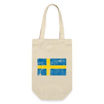 Sweden Flag Flag Grunge Retro Vintage - Gift Bag for Bottles - nature - Front