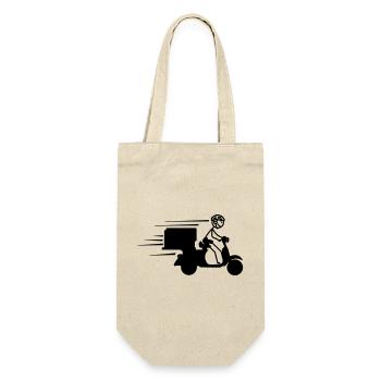 Scooter package or piza orders Delivery - Gift Bag for Bottles - nature - Front