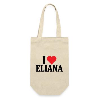 T-shirt I love Eliana t-shirt gift idea - Gift Bag for Bottles - nature - Front