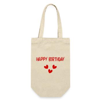 HAPPY BIRTHDAY. JOYEUX ANNIVERSAIRE. ANNIVERSAIRE. - Sac à bouteille - nature - Devant