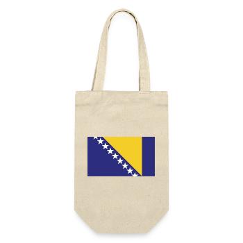 Bosnien H Flagge - Geschenkbeutel für Flaschen - Natur - Vorne