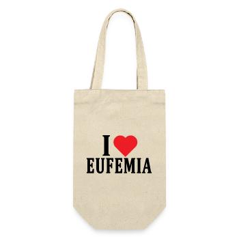 t-shirt I love Eufemia t-shirt gift idea - Gift Bag for Bottles - nature - Front