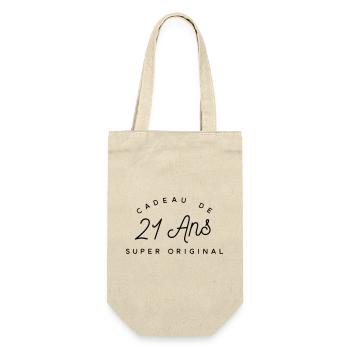 Cadeau 21 ans super original - Sac à bouteille - nature - Devant